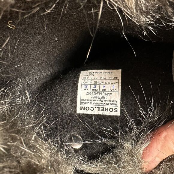 Sorel Joan of Arctic Boot for Women Size 6 Quarry Black Snow Boots Waterproof - Picture 12 of 14